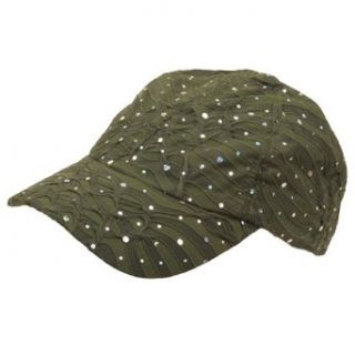 Glitter Caps Olive W41S53F Clothing