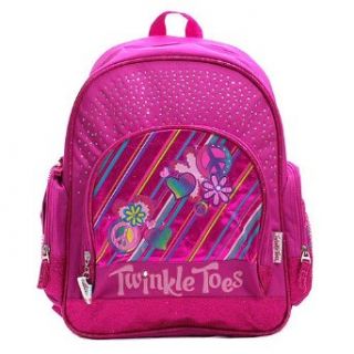 Twinkle Toes Girls Pink Sparkle Hearts Stripe Light Up