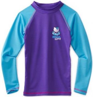 Hello Kitty Girls 2 6x Long Sleeve Rashguard Shirt, Purple