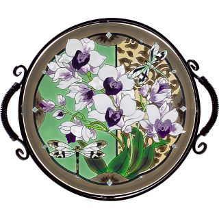 Joan Baker Hand Painted Orchids & Dragonfly Tray Today $69.99