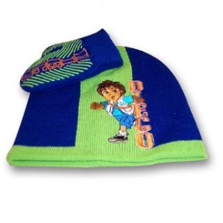 Nick Jr. Go Diego Go Boys Green and Blue Beanie Knit Hat