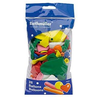 RIETHMULLER   Ballons de baudruche   Lot de 26 ballons  Coloris et