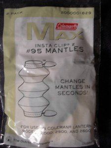 Coleman Max #95 Insta Clip 2 Tube Style Lantern Mantles