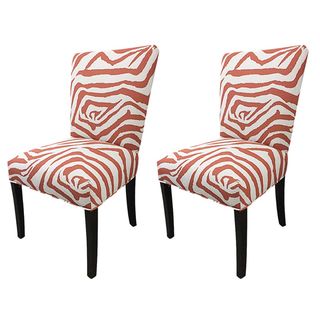 Julia Zebra Fan Back Chairs (Set of 2)