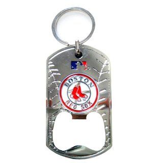 Boston Red Sox Dog Tag Keychain with Bottle Opener Sports