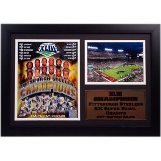 Steelers Champions 2009 12x18 Framed Print with Small Photo