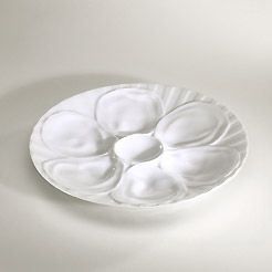 Assiette à huitres 23 cm vendôme   Porcelaine blanche de type