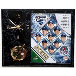 San Diego Padres Team Picture Plaque Clock