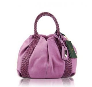 PAOLO MASI Italian Made Lilac Leather Designer Purse with
