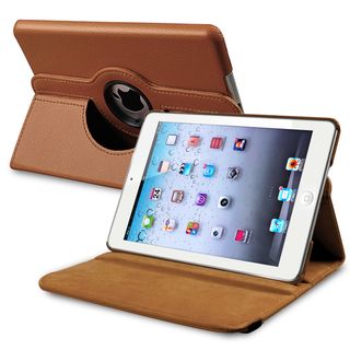 BasAcc Brown Leather Swivel Case for Apple iPad Mini
