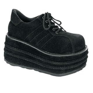 Inch MENS Platform Black Shoes Punk Sneakers Veggie Suede Shoes