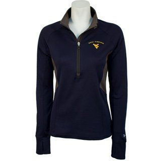 WVU Ladies Under Armour Capture 1/2 Zip in Navy Clothing