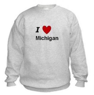 I LOVE MICHIGAN   State series   Light Grey Sweatshirt