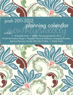 Posh Planning Teal Floral 2011 2012 Calendar (Mixed media product