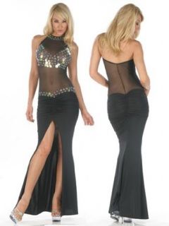 Sexy Sheer Sequin Gown   MEDIUM Clothing