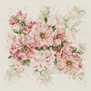 Garden Roses Counted Cross Stitch Kit (13 x 13)