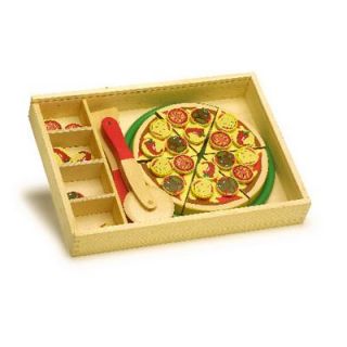 34 PIECES Crée ta propre pizza avec ce kit complet en bois. Les