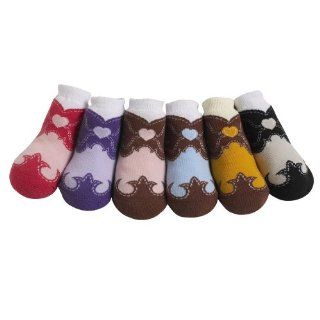 JazzyToes Baby 6 Pack Socks Cowgirl Boots   Girls