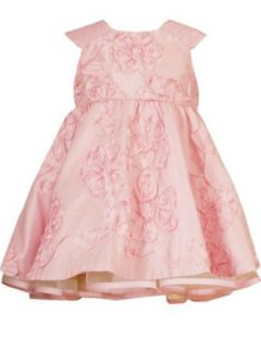 Rare Editions Baby girls Infant Soutach Dress, Pink, 3