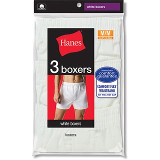 Hanes Mens Full Cut Woven Boxers (Pack of 3)