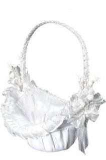 AMJ Dresses Inc White Bridal Wedding Flower Girl Basket