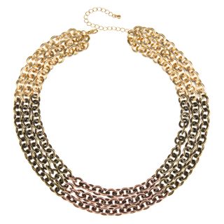 Alexa Starr Goldtone and Coppertone 3 row Ombre Chain Necklace Today