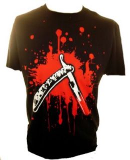 Sweeny Todd (Johnny Depp) Mens T Shirt   Bloody Barbers