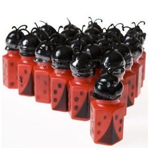 Plastic Ladybug Bubble Bottles (24 pc)