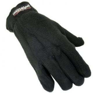 Black Polar Fleece Womens Thermal Insulated Gloves