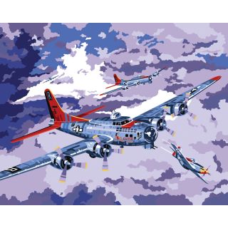 Plaid B 17 Bomber Paint by Number Kit (16x20)