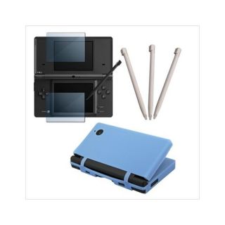BLUE Skin Case + Stylus Pen + Protector for Nintendo DS and DSI