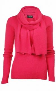 Sutton Studio Womens Cashmere Thermal Sweater with Scarf