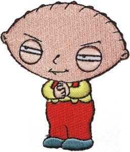 Family Guy FOX Cartoon Patch   3 Sneaky Stewie Clothing