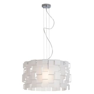 Access Dinari Chrome with Frosted Acrylic 1 light Pendant Today $