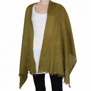 Dark Olive Scarf Wool Accessories Women Clothing Indian
