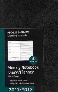 Moleskine 18 Month 2012 Weekly Notebook Black Hard Cover Pocket