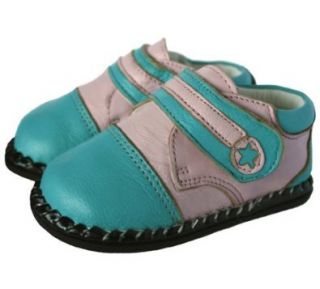 Infant Toddler Shoes for Wide Feet, Katy   Bright Blue and Pink Shoes
