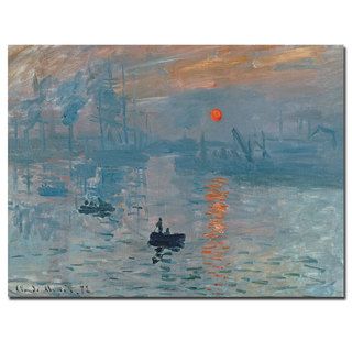 Claude Monet Impression Sunrise Canvas Art