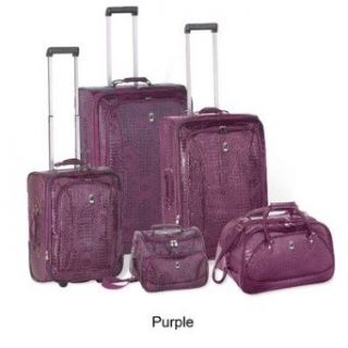 Travel Concepts  Croco 5 Piece Luggage Set (Purple