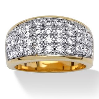 Ultimate CZ 14k Gold Overlay Pave set Cubic Zirconia Ring