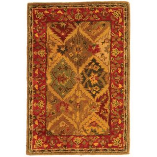Handmade Heritage Kerman Burgundy Wool Rug (2 x 3)