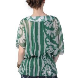 Journee Collection   Blusa de mujer, de chifón con cintura fruncida