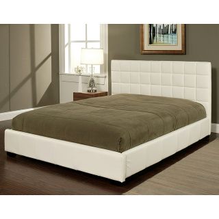 Abbyson Living Torrance White Bi cast Leather Queen size Bed Today $