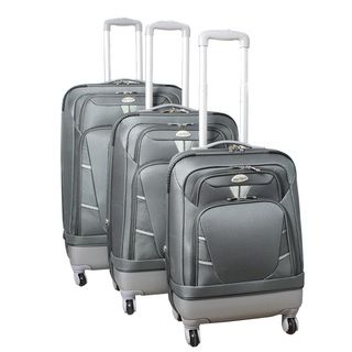World Traveler Hybrid 3 piece Expandable Lightweight Spinner Luggage
