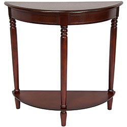 Wood 31 inch Half Round Console Table (China)