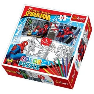 Puzzle 2 x 48 pièces   Spiderman  Color puzzle   2 puzzles de 48