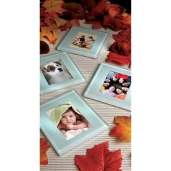 Sarah Peyton Glass Photo Coasters with Stand