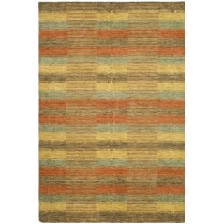 Hand knotted Himalayan Southwest Multi colored Wool Rug (6 x 9