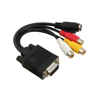 Eforcity VGA to S Video / 3 RCA Adapter