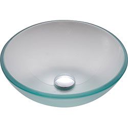 Kraus 14 inch Frosted Glass Vessel Sink